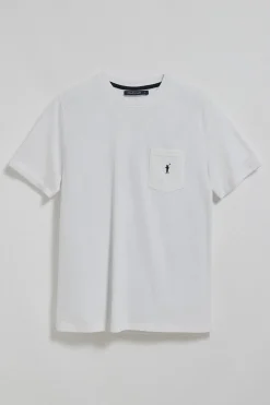 Polo Club T-Shirts*T-shirt à col ras du cou avec une poche et logo Rigby Go Blanc