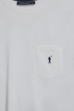 Polo Club T-Shirts*T-shirt à col ras du cou avec une poche et logo Rigby Go Blanc
