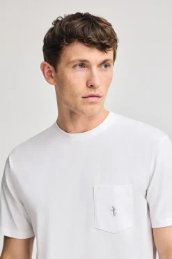 Polo Club T-Shirts*T-shirt à manches courtes à poche avec broderie Rigby Best Blanc