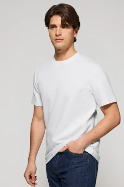 Polo Club T-Shirts*T-shirt microstructuré avec un monogramme brodé PC Blanc