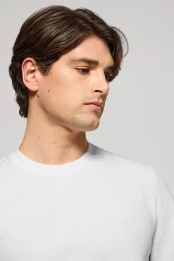 Polo Club T-Shirts*T-shirt microstructuré avec un monogramme brodé PC Blanc