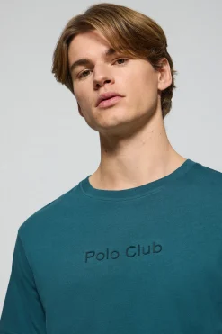 Polo Club T-Shirts*T-shirt à manches courtes et col ras du cou avec logo Bleu