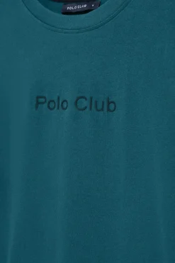 Polo Club T-Shirts*T-shirt à manches courtes et col ras du cou avec logo Bleu