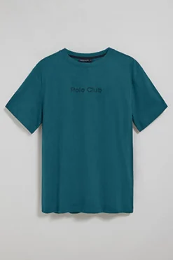 Polo Club T-Shirts*T-shirt à manches courtes et col ras du cou avec logo Bleu
