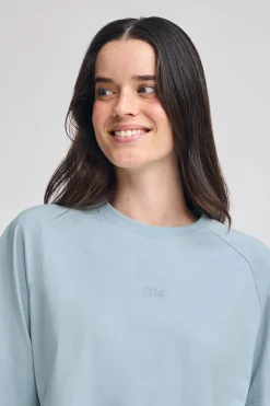 Polo Club T-Shirts*T-shirt bleu clair Danae avec logo brodé Bleu ciel
