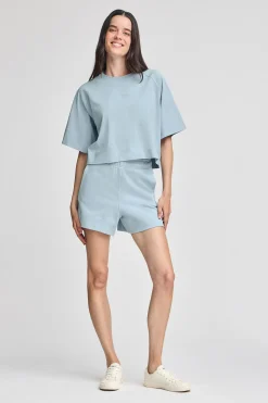 Polo Club T-Shirts*T-shirt bleu clair Danae avec logo brodé Bleu ciel