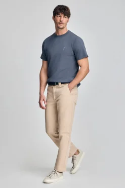 Polo Club T-Shirts*T-shirt bleu à col ras du cou et broderie Rigby Go Denim