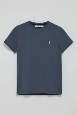 Polo Club T-Shirts*T-shirt bleu à col rond et broderie Rigby Go Denim