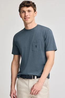 Polo Club T-Shirts*T-shirt bleu à manches courtes à poche avec broderie Rigby Best Denim