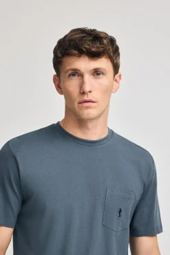 Polo Club T-Shirts*T-shirt bleu à manches courtes à poche avec broderie Rigby Best Denim