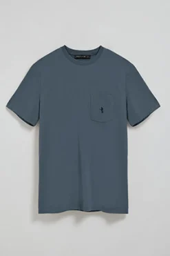 Polo Club T-Shirts*T-shirt bleu à manches courtes à poche avec broderie Rigby Best Denim
