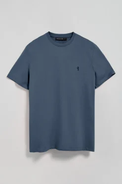 Polo Club T-Shirts*T-shirt bleu basique à col rond et broderie Rigby Best Denim