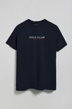 Polo Club T-Shirts*T-shirt à col ras du cou et logo caoutchouté Bleu Marine
