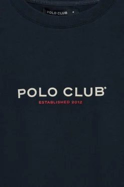 Polo Club T-Shirts*T-shirt à col ras du cou et logo caoutchouté Bleu Marine