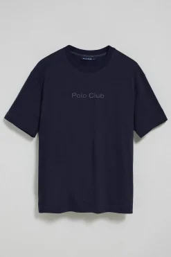 Polo Club T-Shirts*T-shirt à manches courtes et col ras du cou avec logo Bleu Marine