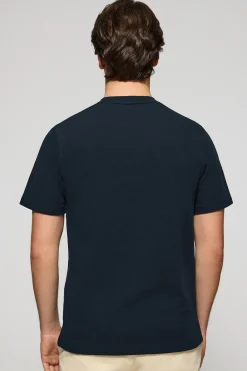 Polo Club T-Shirts*T-shirt microstructuré avec un monogramme brodé PC Bleu Marine