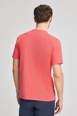 Polo Club T-Shirts*T-shirt corail basique à col rond et broderie Rigby Best Coral