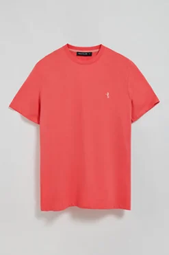 Polo Club T-Shirts*T-shirt corail basique à col rond et broderie Rigby Best Coral