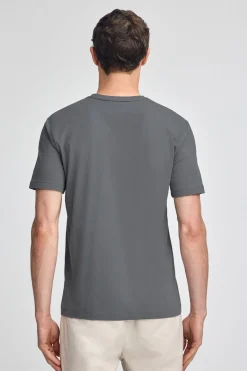 Polo Club T-Shirts*T-shirt couleur bitume à manches courtes et col en V avec broderie Rigby Best Asphalte