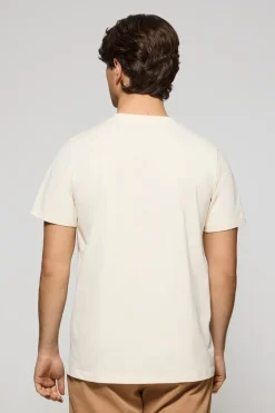 Polo Club T-Shirts*T-shirt couleur écru à col ras du cou et broderie logo Rigby Go Beige