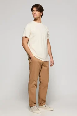 Polo Club T-Shirts*T-shirt couleur écru à col ras du cou et broderie logo Rigby Go Beige