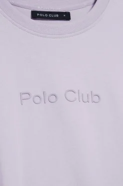 Polo Club T-Shirts*T-shirt couleur à manches courtes et col ras du cou avec logo Lavande