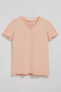 Polo Club T-Shirts*T-shirt couleur à col en V avec broderie Rigby Best Maquillage