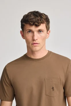 Polo Club T-Shirts*T-shirt couleur moka à manches courtes à poche avec broderie Rigby Best Mocca