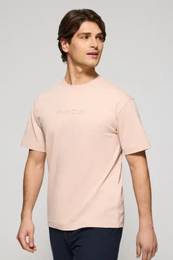 Polo Club T-Shirts*T-shirt couleur nude à manches courtes et col ras du cou avec logo Maquillage