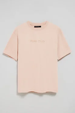 Polo Club T-Shirts*T-shirt couleur nude à manches courtes et col ras du cou avec logo Maquillage