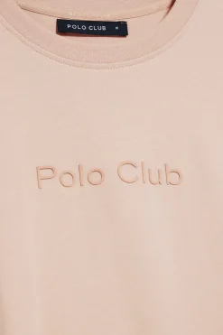 Polo Club T-Shirts*T-shirt couleur nude à manches courtes et col ras du cou avec logo Maquillage