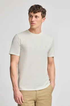 Polo Club T-Shirts*T-shirt écru basique à col rond et broderie Rigby Best Beige