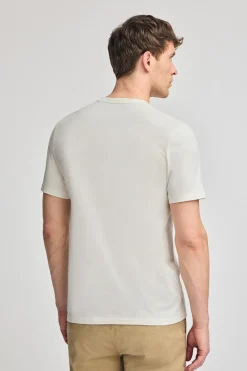 Polo Club T-Shirts*T-shirt écru basique à col rond et broderie Rigby Best Beige