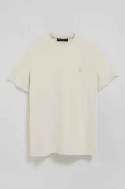 Polo Club T-Shirts*T-shirt écru basique à col rond et broderie Rigby Best Beige