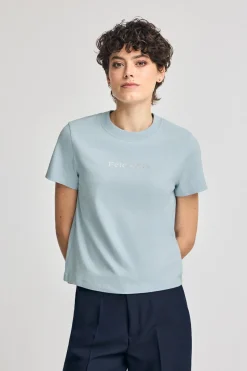 Polo Club T-Shirts*T-shirt Diamond bleu clair à imprimé métallisé Bleu ciel