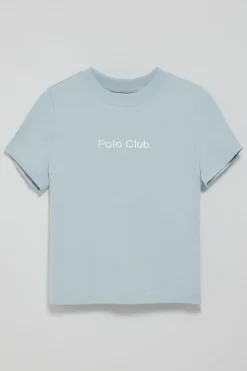Polo Club T-Shirts*T-shirt Diamond bleu clair à imprimé métallisé Bleu ciel