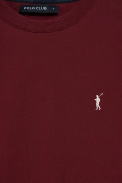 Polo Club T-Shirts*T-shirt à col ras du cou et broderie Rigby Go Grenat