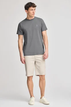 Polo Club T-Shirts*T-shirt gris à col rond et Big Rigby Go caoutchouté Asphalte