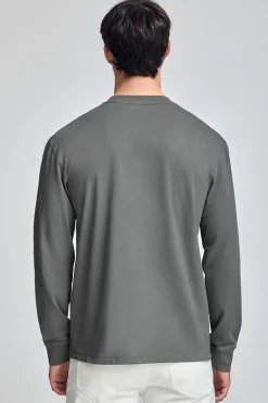 Polo Club T-Shirts*T-shirt gris à manches longues et brodé Rigby Go Asphalte
