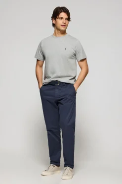 Polo Club T-Shirts*T-shirt gris chiné à col ras du cou et broderie Rigby Go Gris Vigore