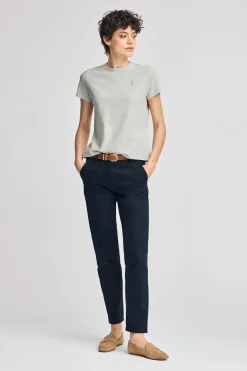 Polo Club T-Shirts*T-shirt à col rond et broderie Rigby Go Gris clair