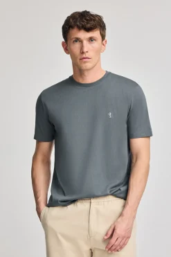 Polo Club T-Shirts*T-shirt basique à col rond et broderie Rigby Best Gris Pierre