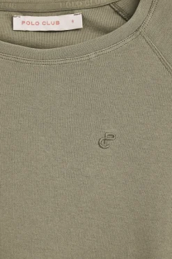 Polo Club T-Shirts*T-shirt Hesperia vert avec monogramme brodé Vert sauge