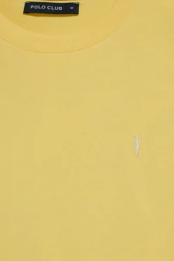 Polo Club T-Shirts*T-shirt jaune à col ras du cou et broderie Rigby Go Jaune tendre