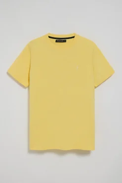 Polo Club T-Shirts*T-shirt jaune à col ras du cou et broderie Rigby Go Jaune tendre