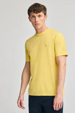 Polo Club T-Shirts*T-shirt jaune basique à col rond et broderie Rigby Best Jaune tendre