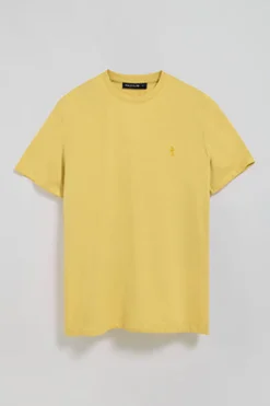 Polo Club T-Shirts*T-shirt jaune basique à col rond et broderie Rigby Best Jaune tendre