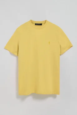 Polo Club T-Shirts*T-shirt jaune basique à col rond et broderie Rigby Best Jaune tendre