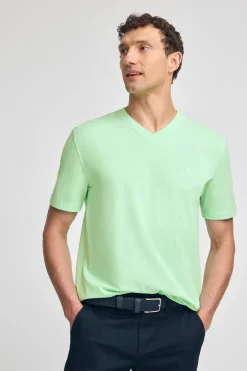 Polo Club T-Shirts*T-shirt à manches courtes et col en V avec broderie Rigby Best Menthe