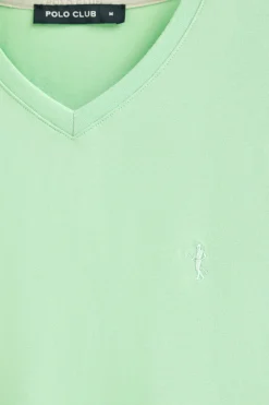 Polo Club T-Shirts*T-shirt à manches courtes et col en V avec broderie Rigby Best Menthe